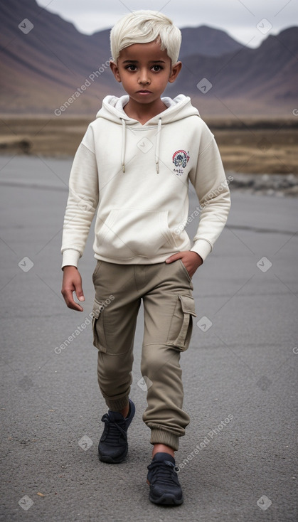 Yemeni child boy with  white hair