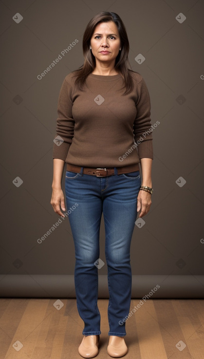 Ecuadorian middle-aged female with  brown hair