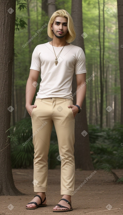 Kuwaiti young adult male with  blonde hair