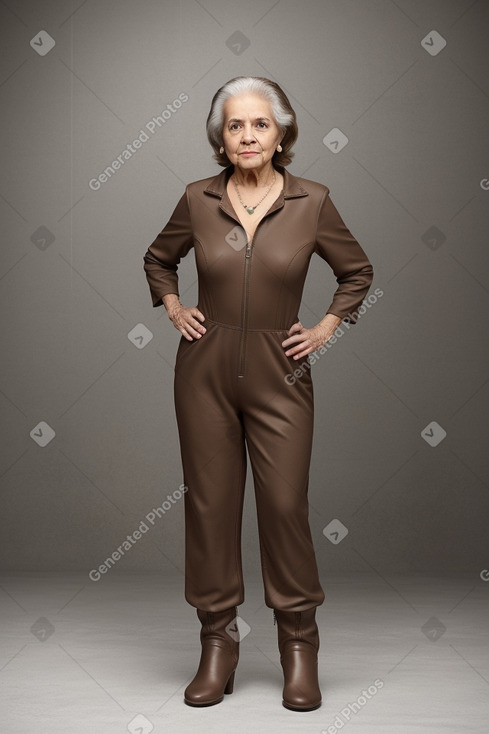 Hispanic elderly female with  brown hair