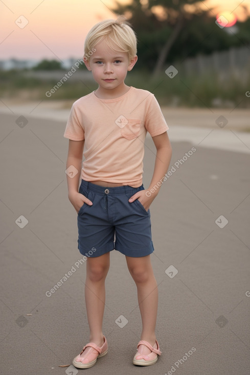 Child male with  blonde hair