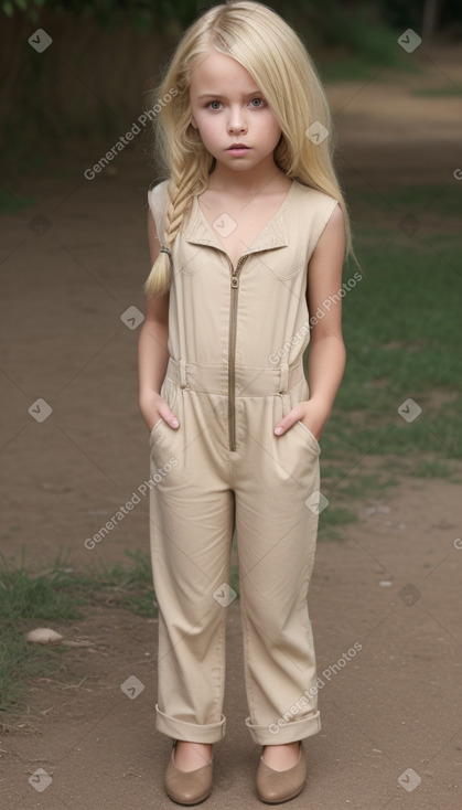 South african child girl with  blonde hair