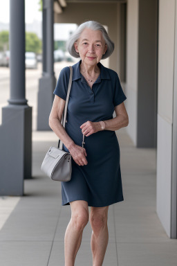 Elderly female with  gray hair