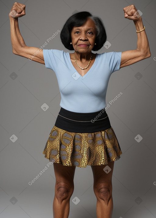 African american elderly female with  black hair