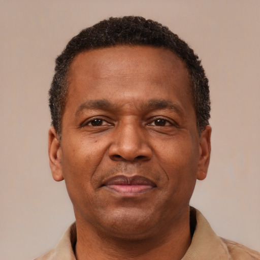Neutral latino adult male with short  brown hair and brown eyes