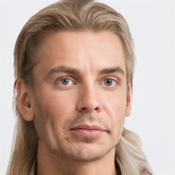 Neutral white young-adult male with short  brown hair and grey eyes