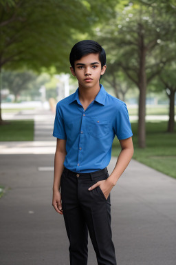 Filipino teenager boy with  black hair