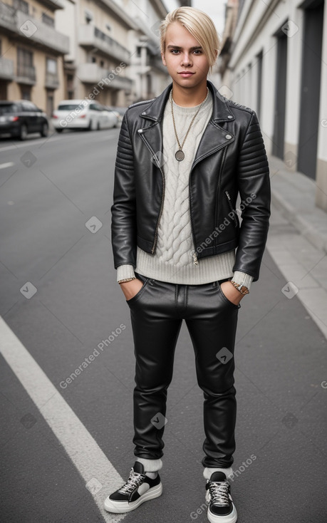 Ecuadorian young adult male with  blonde hair