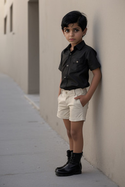 Bahraini child boy with  black hair