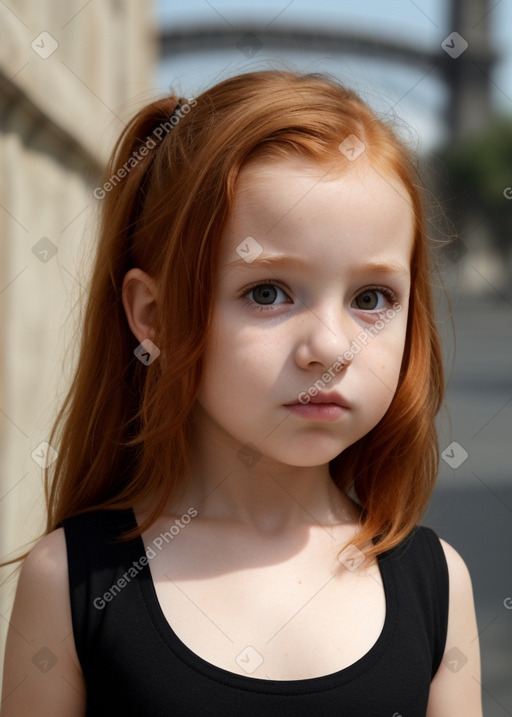 Italian child female with  ginger hair