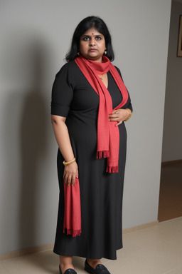 Indian middle-aged female with  black hair