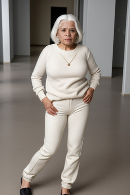 Ecuadorian 45 years female with  white hair