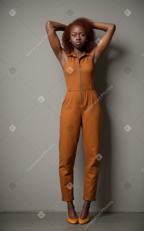 Ugandan young adult female with  ginger hair