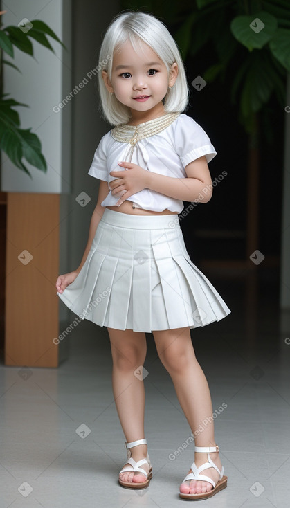 Thai infant girl with  white hair