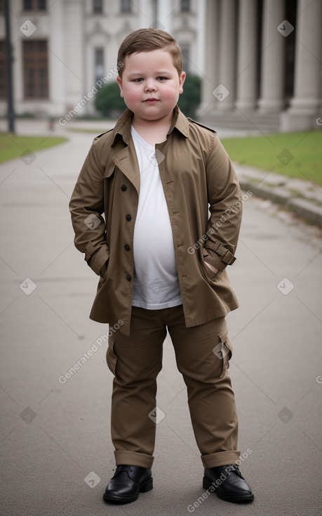 Austrian child boy with  brown hair