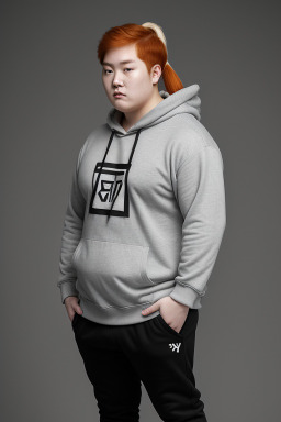 South korean young adult male with  ginger hair