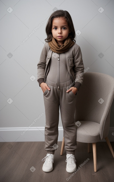 Colombian child female with  brown hair