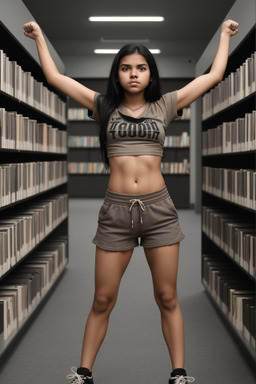 Bolivian teenager girl with  black hair