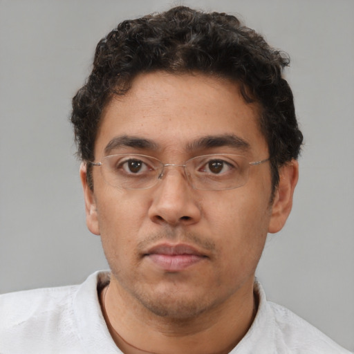 Neutral white adult male with short  brown hair and brown eyes