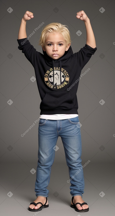 Hispanic infant boy with  blonde hair