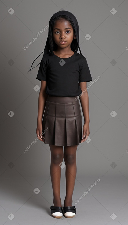 Child female with  black hair