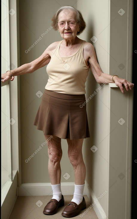 Elderly female with  brown hair