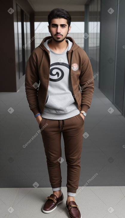 Kuwaiti young adult male with  brown hair