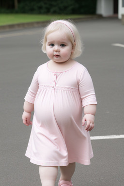 British infant girl with  white hair