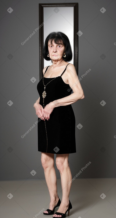 Russian elderly female with  black hair