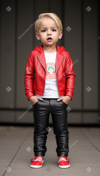 Mexican infant boy with  blonde hair