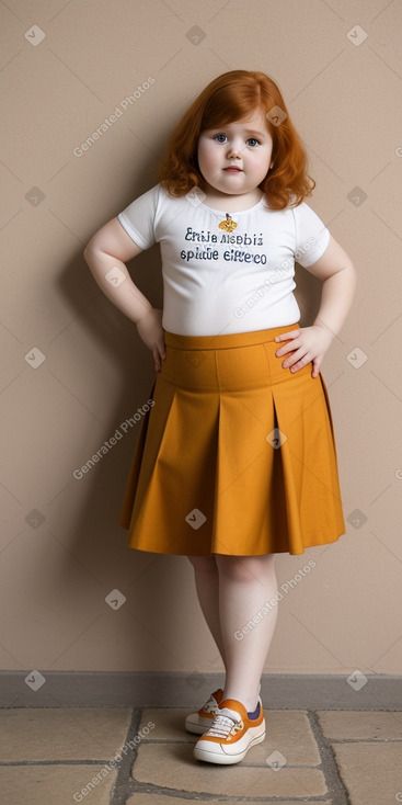 Spanish infant girl with  ginger hair