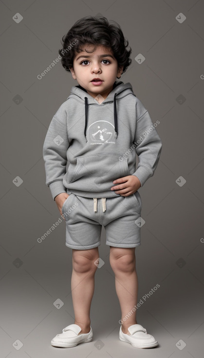 Iranian infant boy with  gray hair