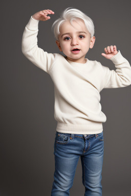 Azerbaijani infant boy with  white hair