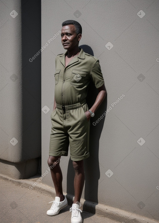 Tanzanian middle-aged male with  black hair