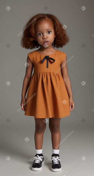 African american infant girl with  ginger hair