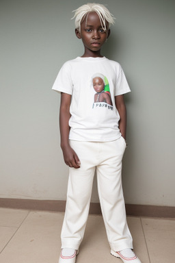 Zambian child boy with  white hair