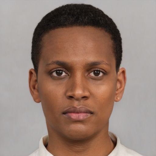 Neutral latino young-adult male with short  brown hair and brown eyes
