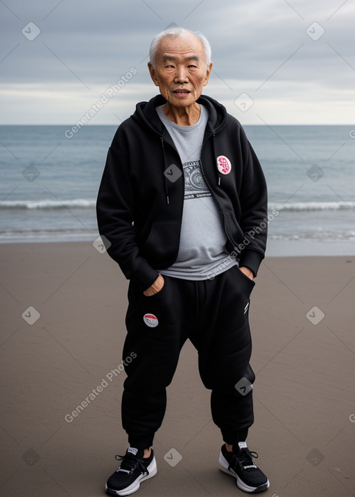 Japanese elderly male with  black hair