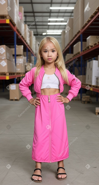 Malaysian child girl with  blonde hair