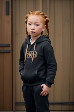 Mongolian child boy with  ginger hair