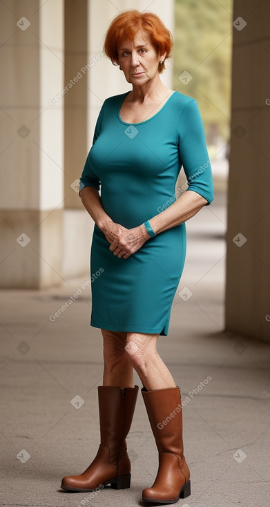 Bulgarian elderly female with  ginger hair