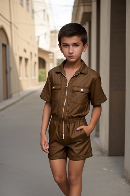 Uzbek teenager boy with  brown hair