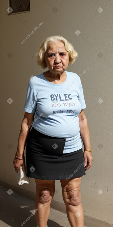 Libyan elderly female with  blonde hair