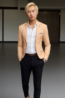 Vietnamese adult male with  blonde hair