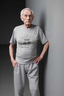 Russian elderly male with  gray hair