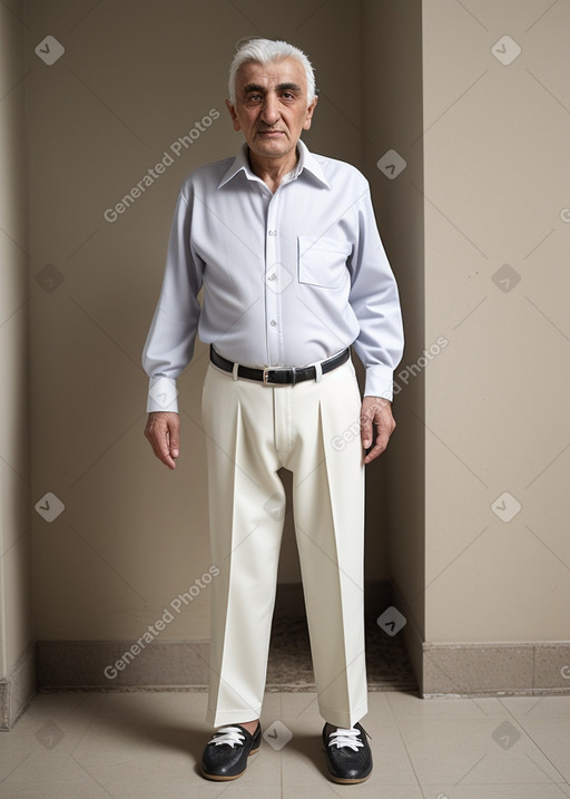 Azerbaijani elderly male with  white hair