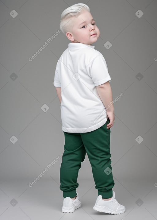 Ukrainian infant boy with  white hair