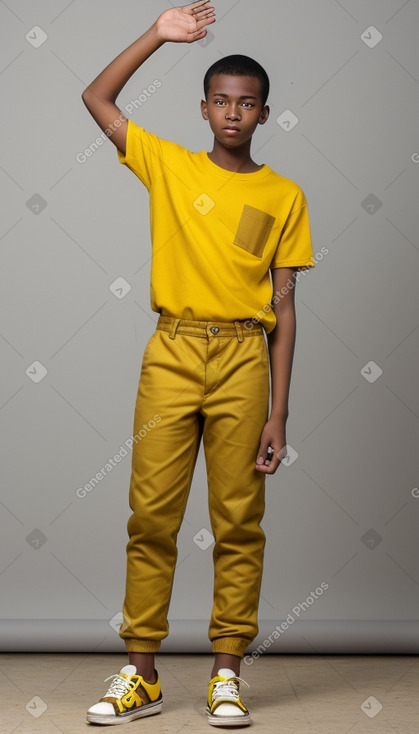 Tanzanian teenager male with  brown hair