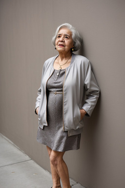 Hispanic elderly female with  gray hair