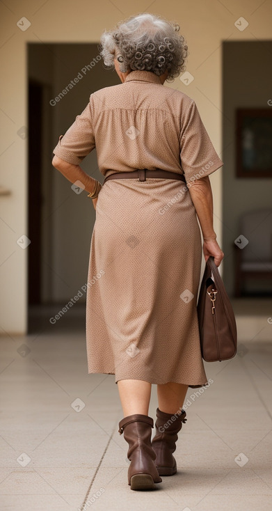 Malian elderly female with  brown hair